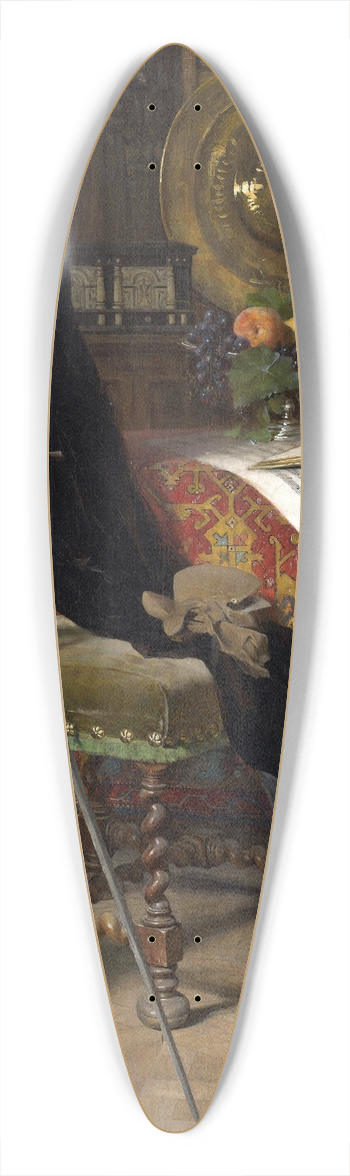 Charles Gifford Dyer - Seventeenth-Century Interior 39.3 inch art pintail longboard deck