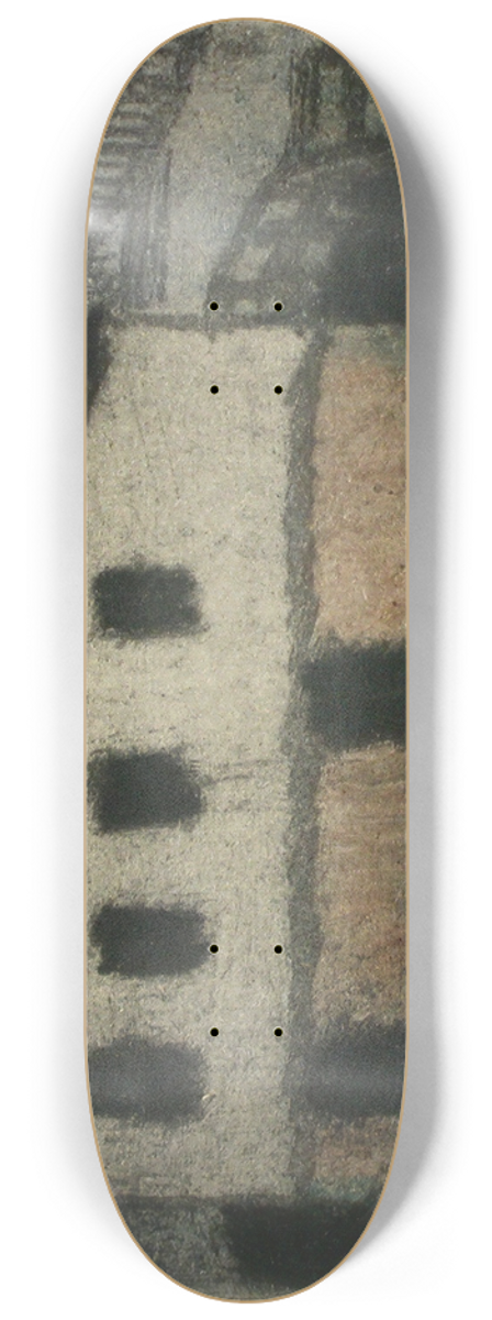 Alvar Cawn - Houses on the beach 8.25 inch art skate deck