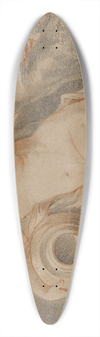 Charles-Joseph Natoire - tude de nymphe 39.3 inch art pintail longboard deck