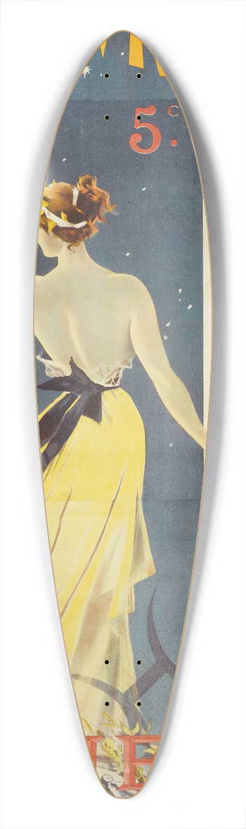 Charles Lucas - Le Journal 5c. Le Numro 39.3 inch art pintail longboard deck
