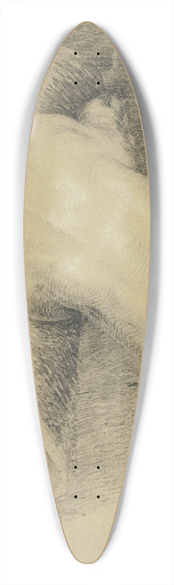 Charles Lucy - Hand Holding Roll of Papers 39.3 inch art pintail longboard deck