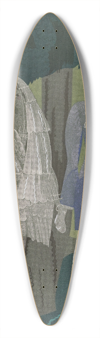 Charles Martin - Le mariage mlancolique ; Modes et Manires de Torquate 39.3 inch art pintail longboard deck
