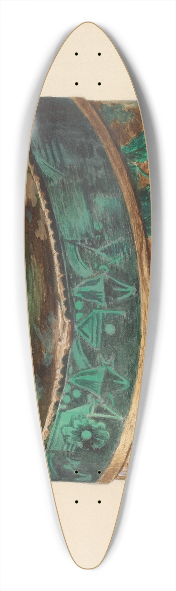 Charles Moss - Hat Box 39.3 inch art pintail longboard deck