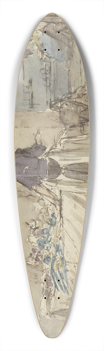 Charles Rochussen - Keukeninterieur 39.3 inch art pintail longboard deck