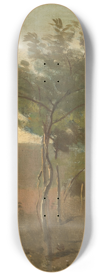Jean-Baptiste-Camille Corot - Bouquet darbres, effet de crpuscule 8.25 inch art skate deck