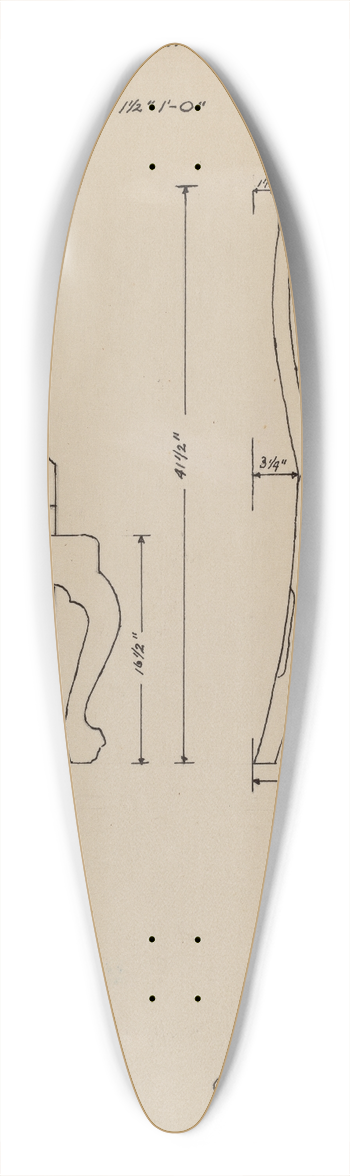 Charles Squires - Side Chair 39.3 inch art pintail longboard deck