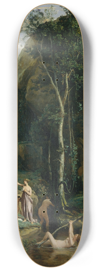 Jean-Baptiste-Camille Corot - Diana and Actaeon (Diana Surprised in Her Bath) 8.25 inch art skate deck