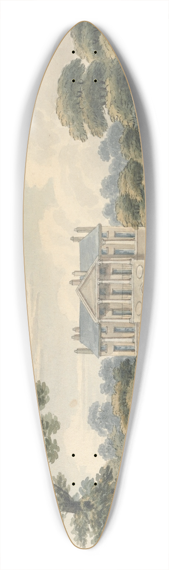 Charles Tomkins - Seat of David Godfrey, Isleworth, Middlesex 39.3 inch art pintail longboard deck