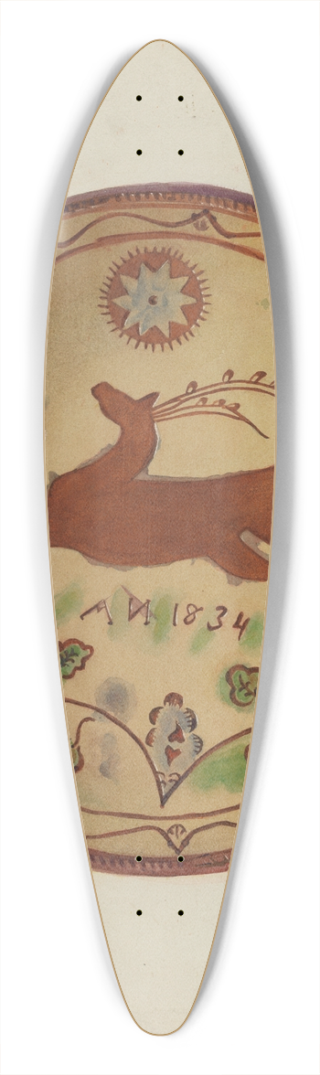 Charlotte Angus - Pa. German Pie Plate 39.3 inch art pintail longboard deck