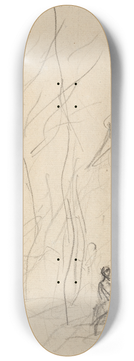 Jean-Baptiste-Camille Corot - Italian Landscape 8.25 inch art skate deck