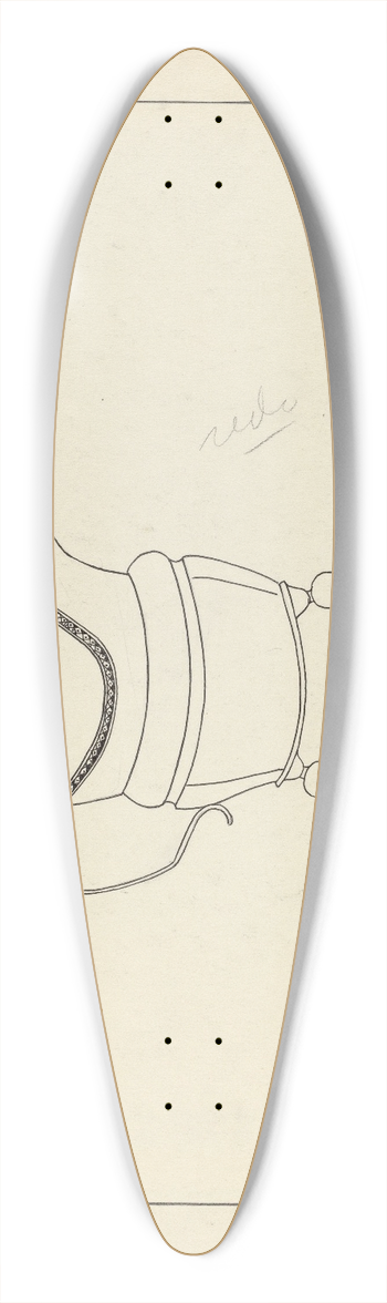 Charlotte Winter - Study of Cream Pitcher 39.3 inch art pintail longboard deck