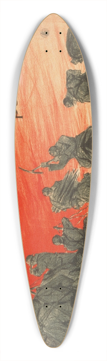 C. Haulor - LOeuvre de Gustave Try publie Le Feu notes dun combattant par Henri Barbusse 39.3 inch art pintail longboard deck