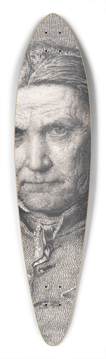 Christen Kbke - Den gamle smand 39.3 inch art pintail longboard deck