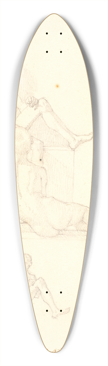 Christen Kbke - Fire modelstudier af drenge 39.3 inch art pintail longboard deck