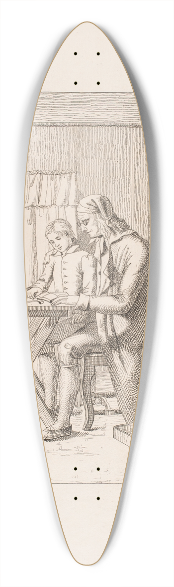 Christian Andreas Schleisner - Lrer og to drenge 39.3 inch art pintail longboard deck