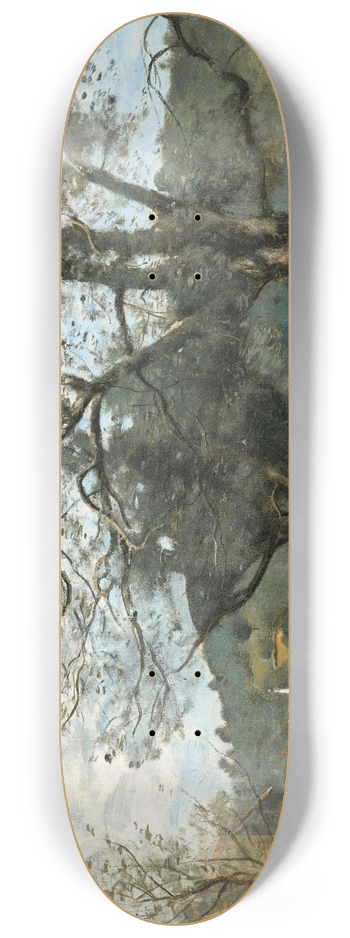 Jean-Baptiste-Camille Corot - Marcoussis, Route  Travers Les Champs 8.25 inch art skate deck