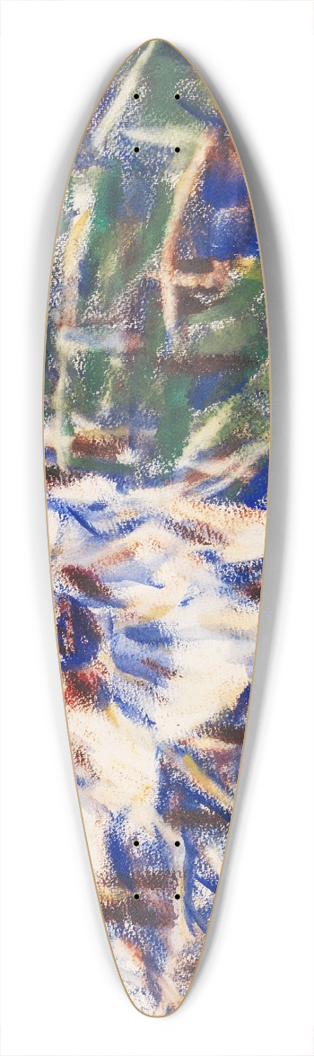 Christian Rohlfs - Blaue Magnolie 39.3 inch art pintail longboard deck