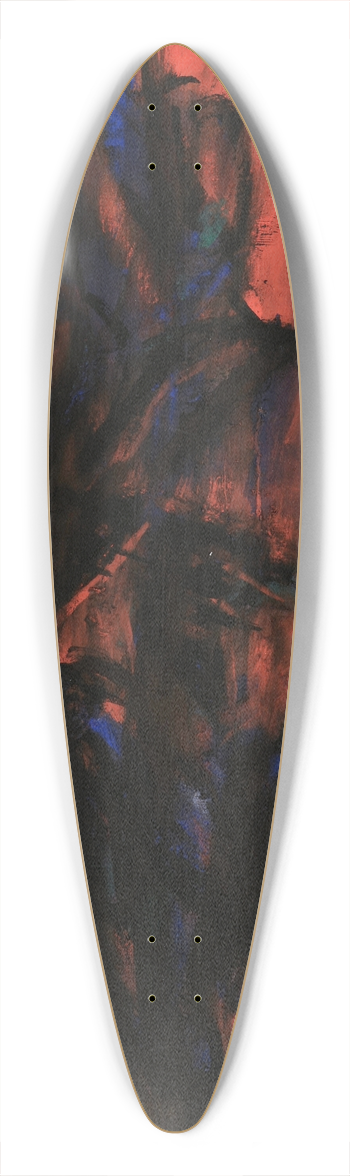Christian Rohlfs - Dunkle Kpfe auf Rot 39.3 inch art pintail longboard deck