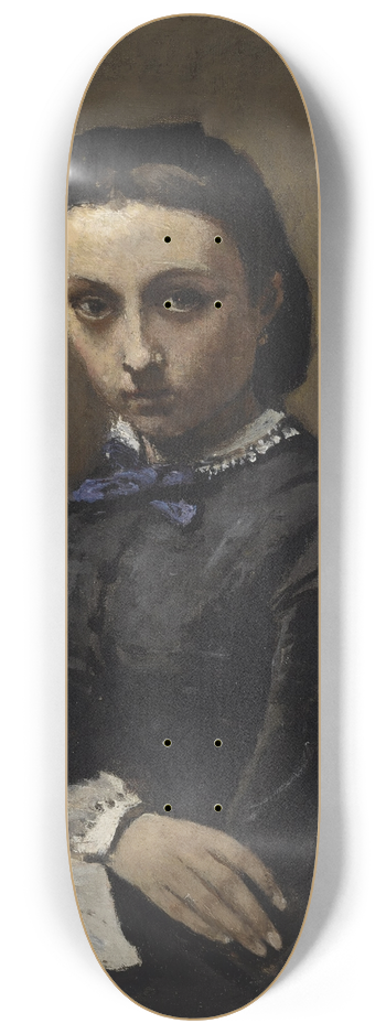 Jean-Baptiste-Camille Corot - Portrait de jeune femme 8.25 inch art skate deck