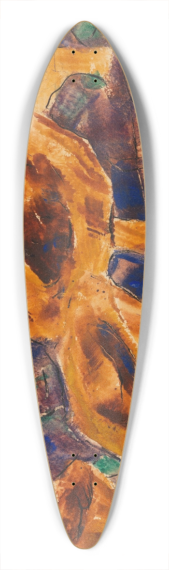 Christian Rohlfs - Pilze 39.3 inch art pintail longboard deck