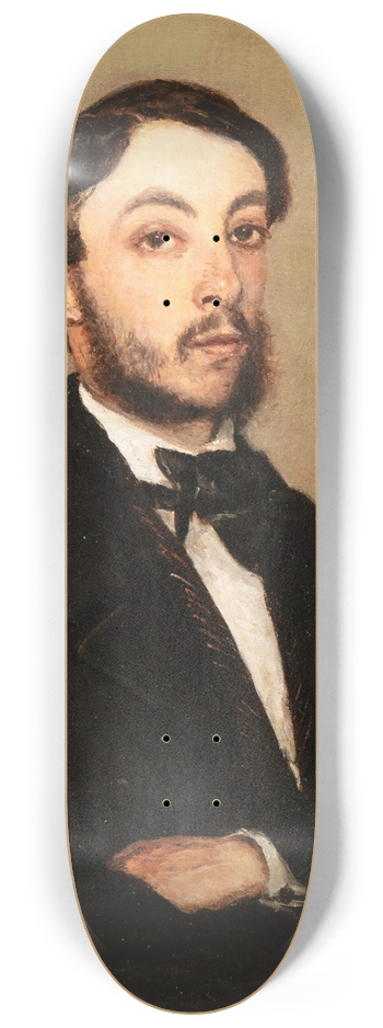 Jean-Baptiste-Camille Corot - Portrait ofHenri Sennegon, nephew of Corot (1828-1886) 8.25 inch art skate deck