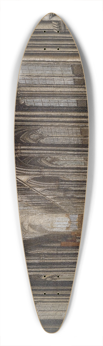 Christian Stcklin - Gotisches Kircheninterieur 39.3 inch art pintail longboard deck