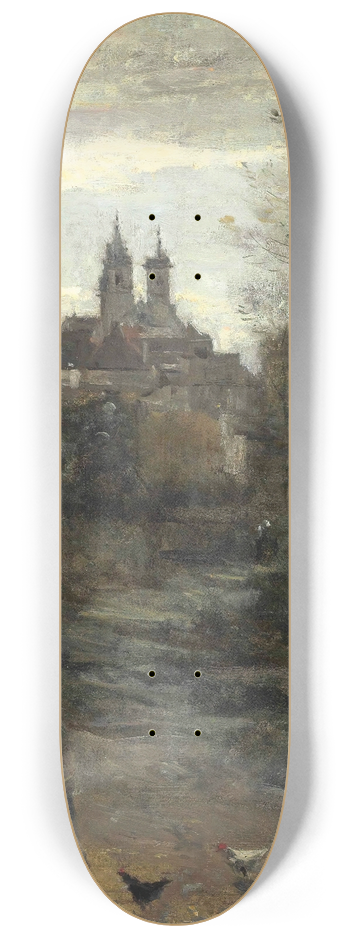 Jean-Baptiste-Camille Corot - Semur, Le Chemin De Lglise 8.25 inch art skate deck