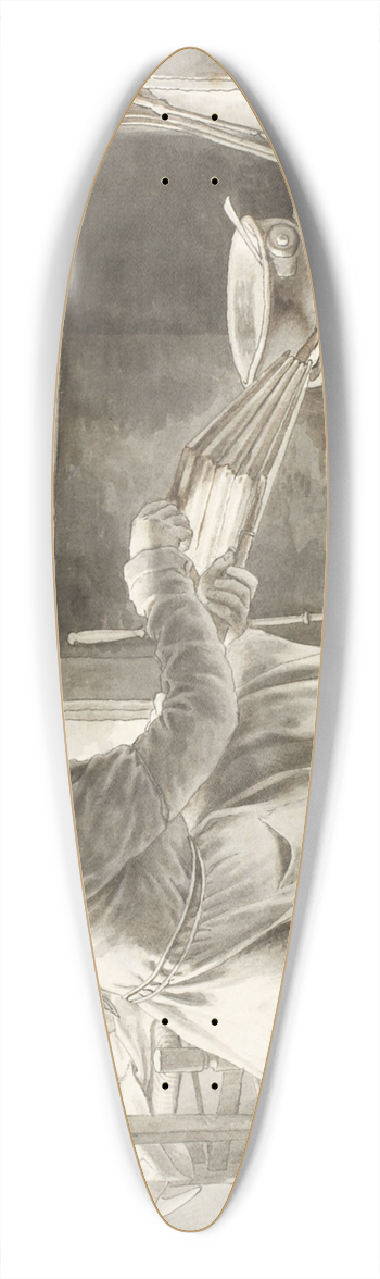 Christoffer Wilhelm Eckersberg - Maden Tilberedes  Eckersbergs vrtinde i Paris 39.3 inch art pintail longboard deck