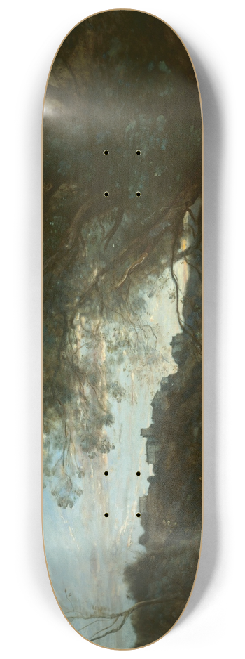 Jean-Baptiste-Camille Corot - Souvenir of the Environs of Lake Nemi 8.25 inch art skate deck