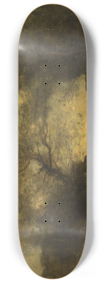 Jean-Baptiste-Camille Corot - The Pond at the Entrance of the Woods 8.25 inch art skate deck