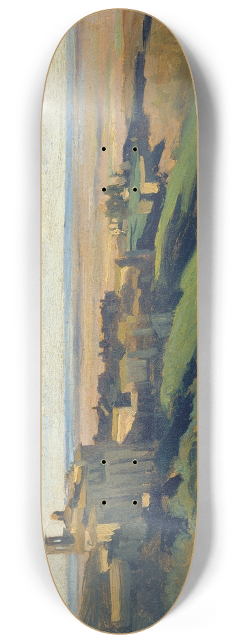 Jean-Baptiste-Camille Corot - View of Marino in the Alban Mountains in the Early Morning 8.25 inch art skate deck
