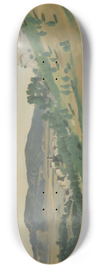 Jean-Baptiste-Camille Corot - View of Olevano 8.25 inch art skate deck