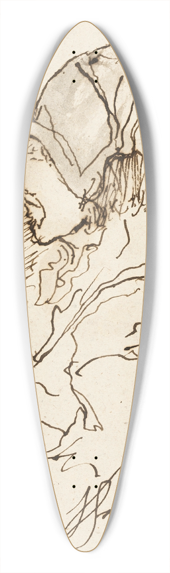 Claude Hoin - Seamstress 39.3 inch art pintail longboard deck