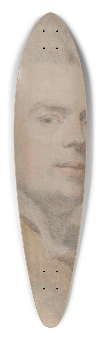Claude Hoin - Self-Portrait 39.3 inch art pintail longboard deck