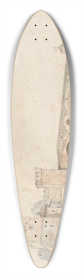 Claude-Joseph Vernet - Ponte Molle, Rome 39.3 inch art pintail longboard deck
