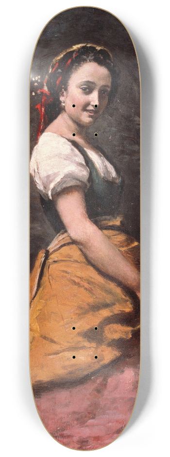 Jean-Baptiste-Camille Corot - Young Woman in the Woods 8.25 inch art skate deck