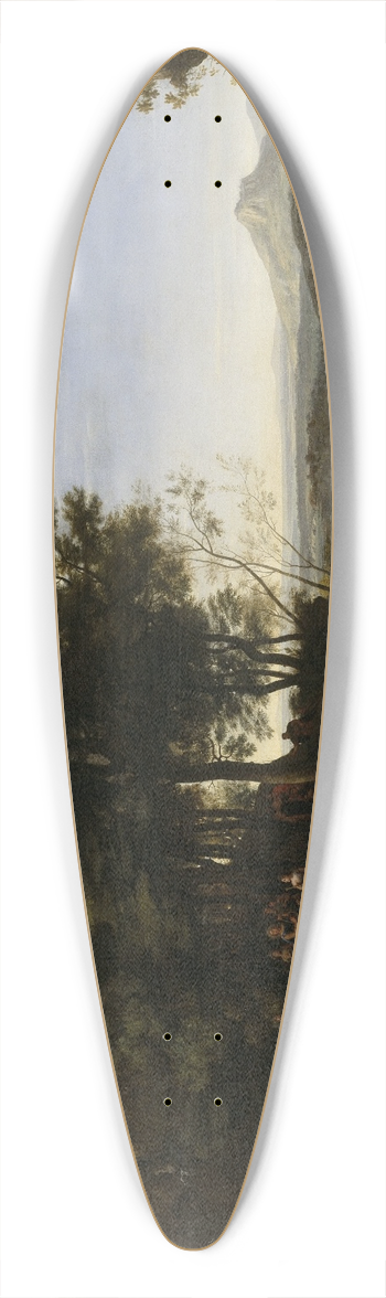 Claude Lorrain - Landscape with Apollo and the Muses 39.3 inch art pintail longboard deck