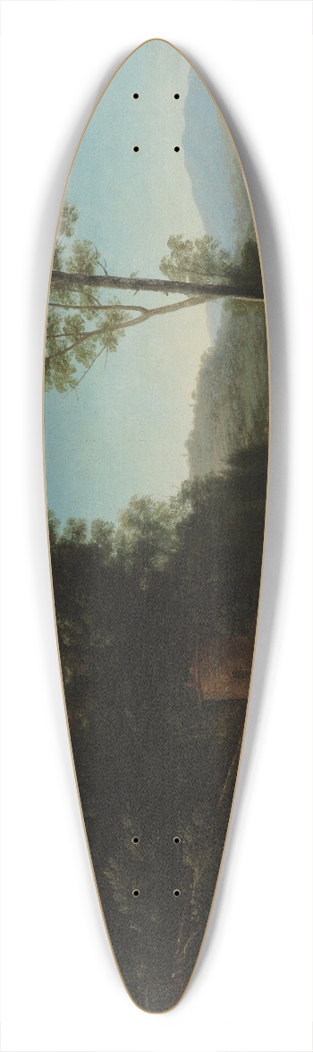 Claude Lorrain - Pastoral Landscape with a Mill 39.3 inch art pintail longboard deck