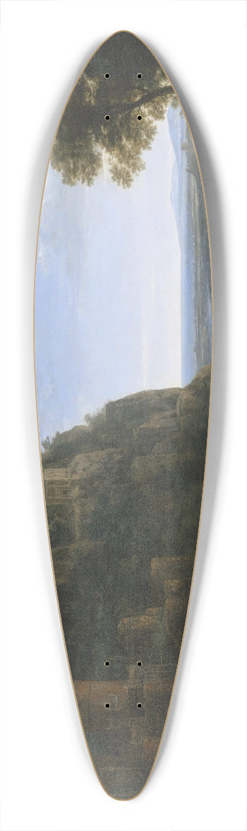 Claude Lorrain - View of Delphi with a Procession 39.3 inch art pintail longboard deck