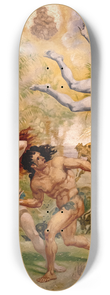 Jean-Baptiste Cariven - Eve and Adam expelled from Paradise 8.25 inch art skate deck