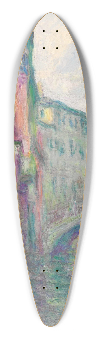 Claude Monet - Le Rio de la Salute 39.3 inch art pintail longboard deck
