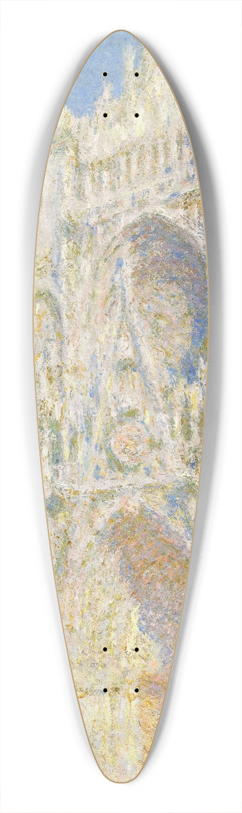 Claude Monet - Rouen Cathedral, West Faade, Sunlight 39.3 inch art pintail longboard deck