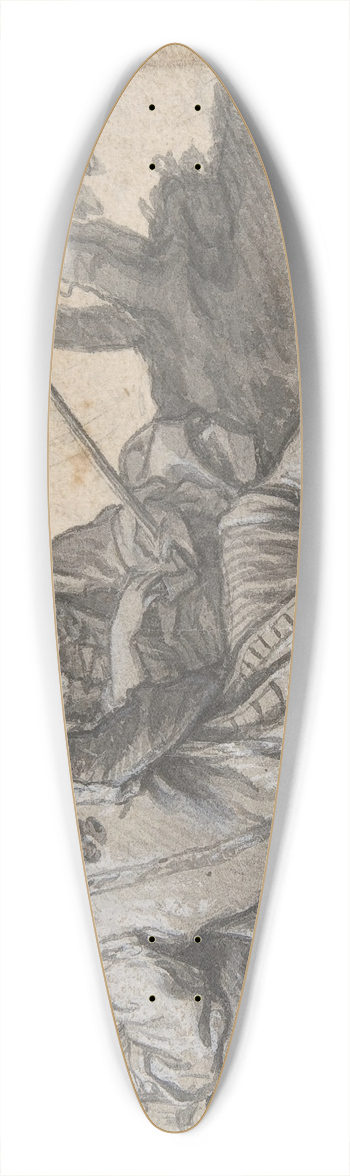 Claude Simpol - Tte  Tte 39.3 inch art pintail longboard deck