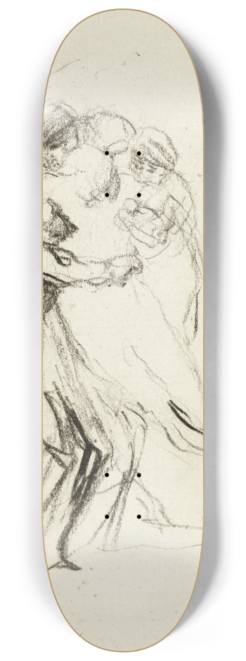 Jean-Baptiste Carpeaux - Etude de plusieurs hommes formant une ronde 8.25 inch art skate deck