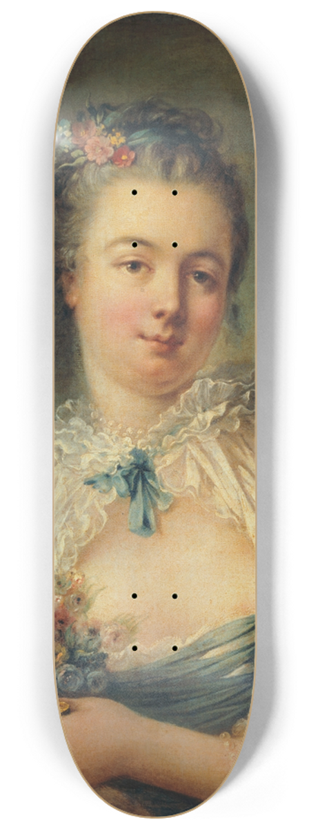 Jean-Baptiste Deshays - Portrait prsum de Jeanne-Elisabeth-Victoire Deshays, pouse de lartiste 8.25 inch art skate deck