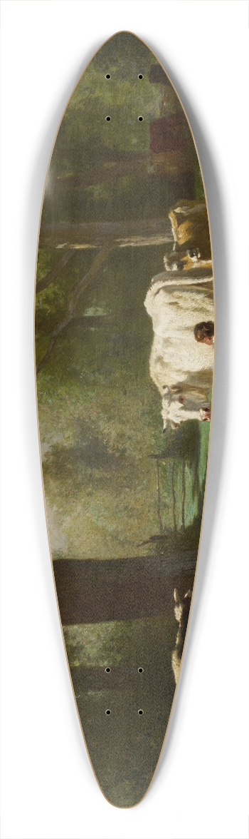 Constant Troyon - Landscape With Cattle And Sheep 39.3 inch art pintail longboard deck