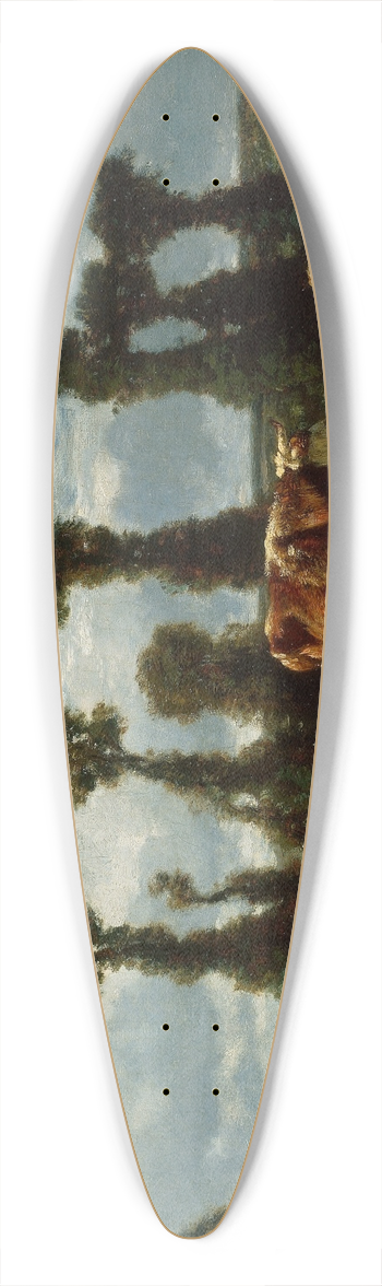 Constant Troyon - Pasture in Normandy 39.3 inch art pintail longboard deck
