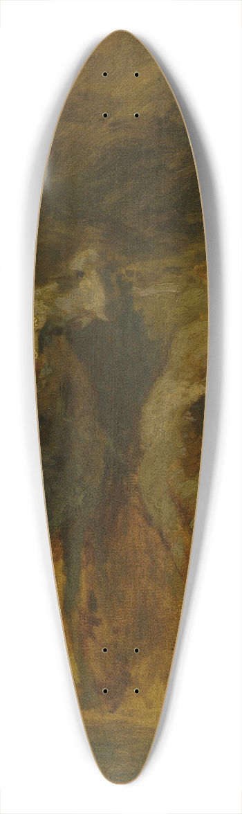 Constant Troyon - Unfinished Study of Sheep 39.3 inch art pintail longboard deck