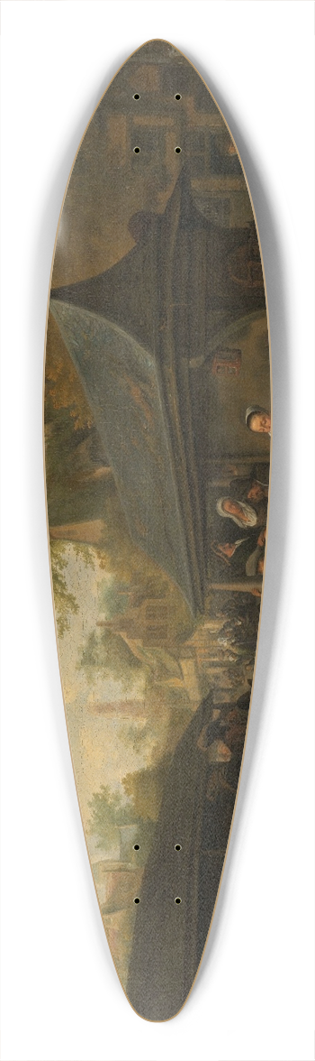 Cornelis Dusart - Fish Market 39.3 inch art pintail longboard deck