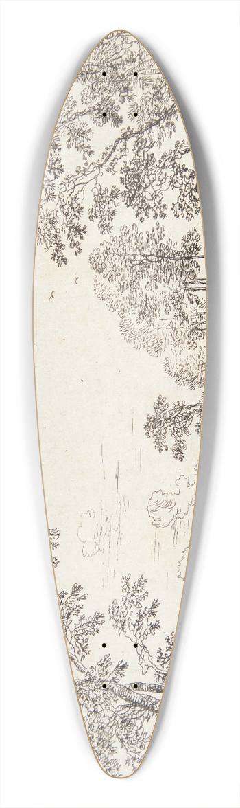 Cornelis Matthieu - Landskab med en muldyrdriver 39.3 inch art pintail longboard deck